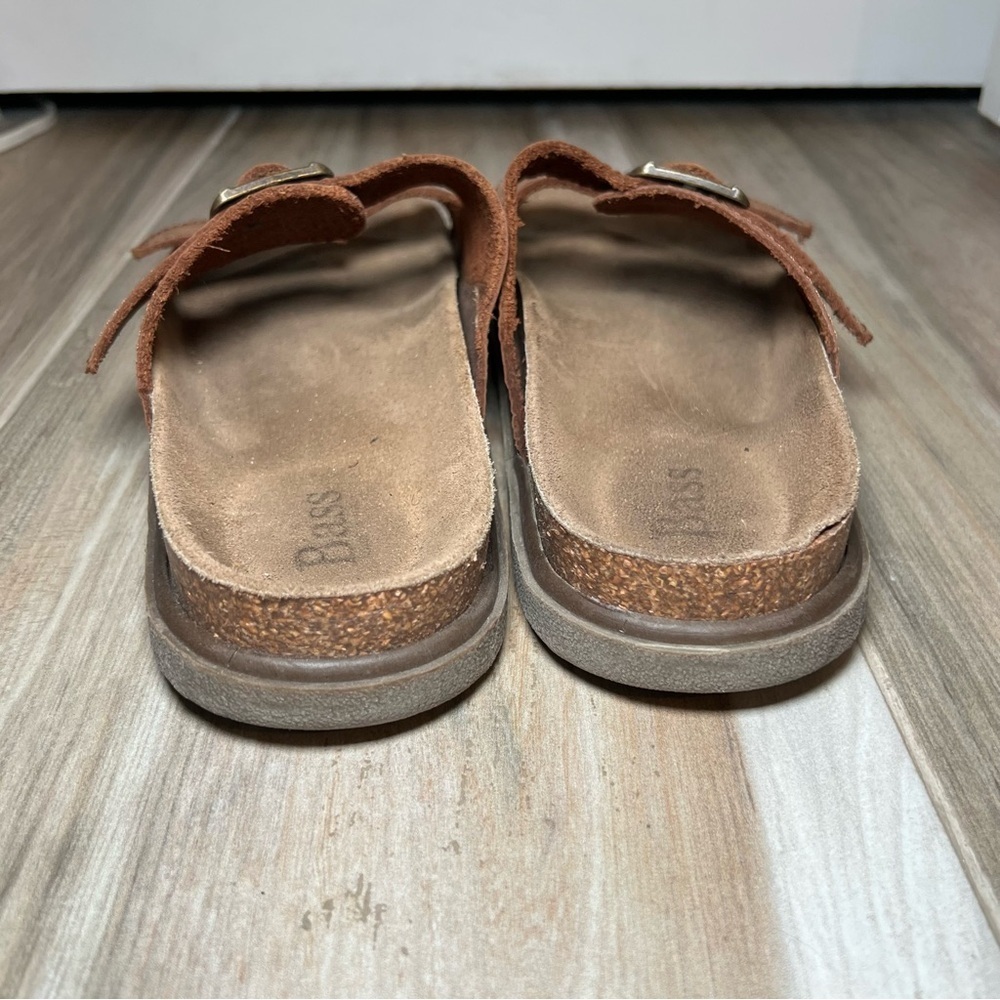 GH Bass & Co Made in Italy Men’s Double Strap Brown Leather Sandals Mens Size 10 - Picture 5 of 12